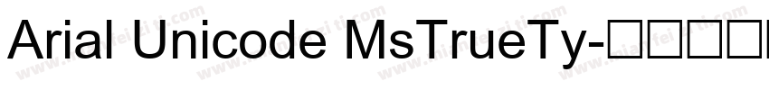 Arial Unicode MsTrueTy字体转换